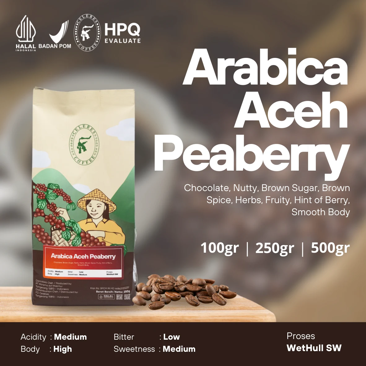 Arabica Aceh Gayo Peaberry (RKC)